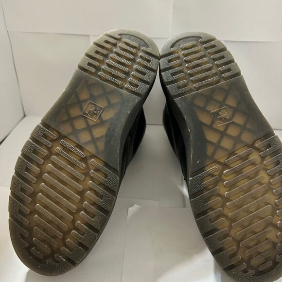 Dr Martens Boots Womens Black Combat Leather Lace Up Zavala AW004 Mens 7 Wo 8 - Picture 8 of 9